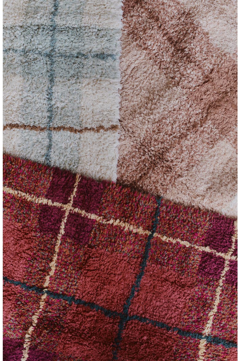 Tartan Washable Cotton Blend Area Rug, Alternate, color, ROSE NATURAL
