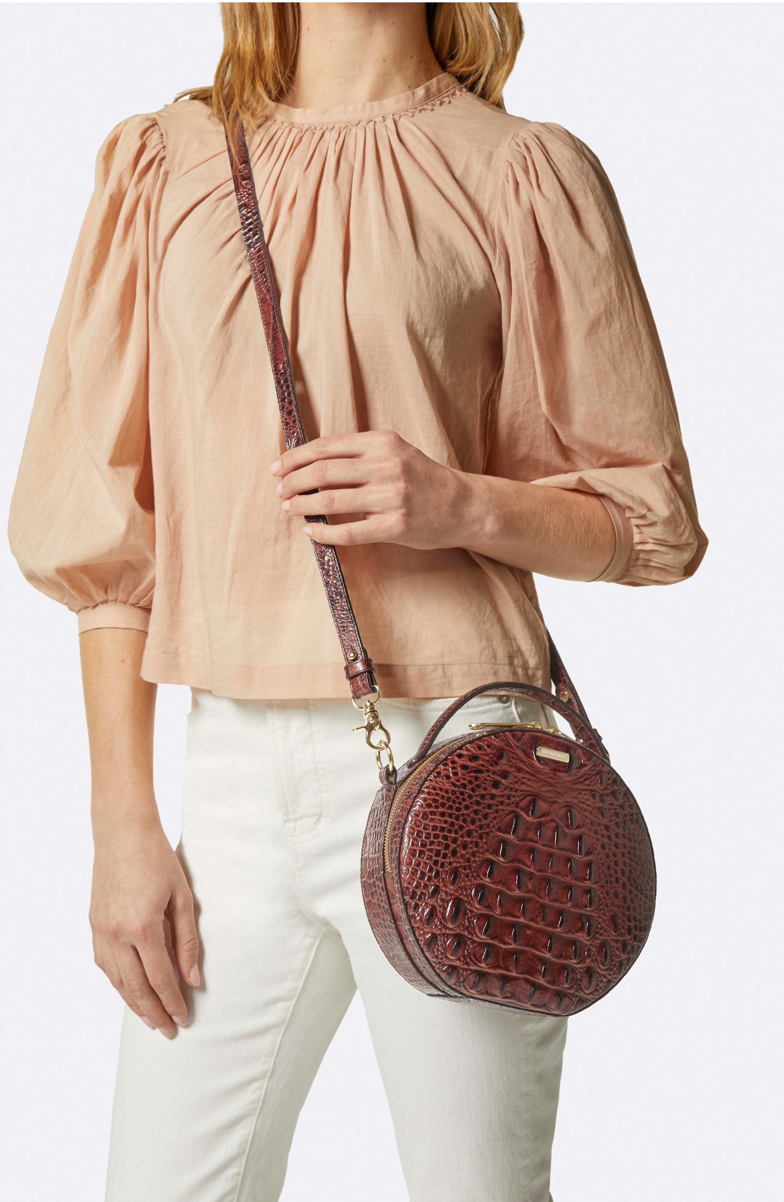 Brahmin Lane Croc Embossed Leather Crossbody Bag, Alternate, color, 