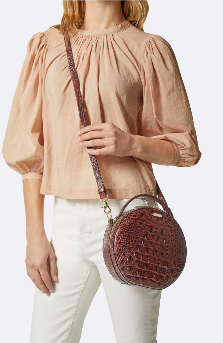 Brahmin Lane Croc Embossed Leather Crossbody Bag, Alternate, color,