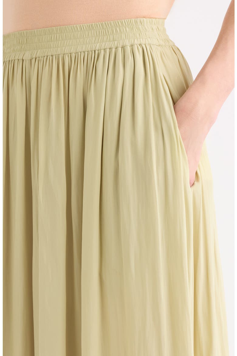 Washed Satin Bloomer Pants, Alternate, color, HAY GREEN