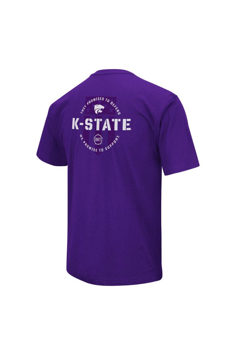 Men's Colosseum Purple Kansas State Wildcats OHT Military Appreciation T-Shirt, Alternate, color, Purple