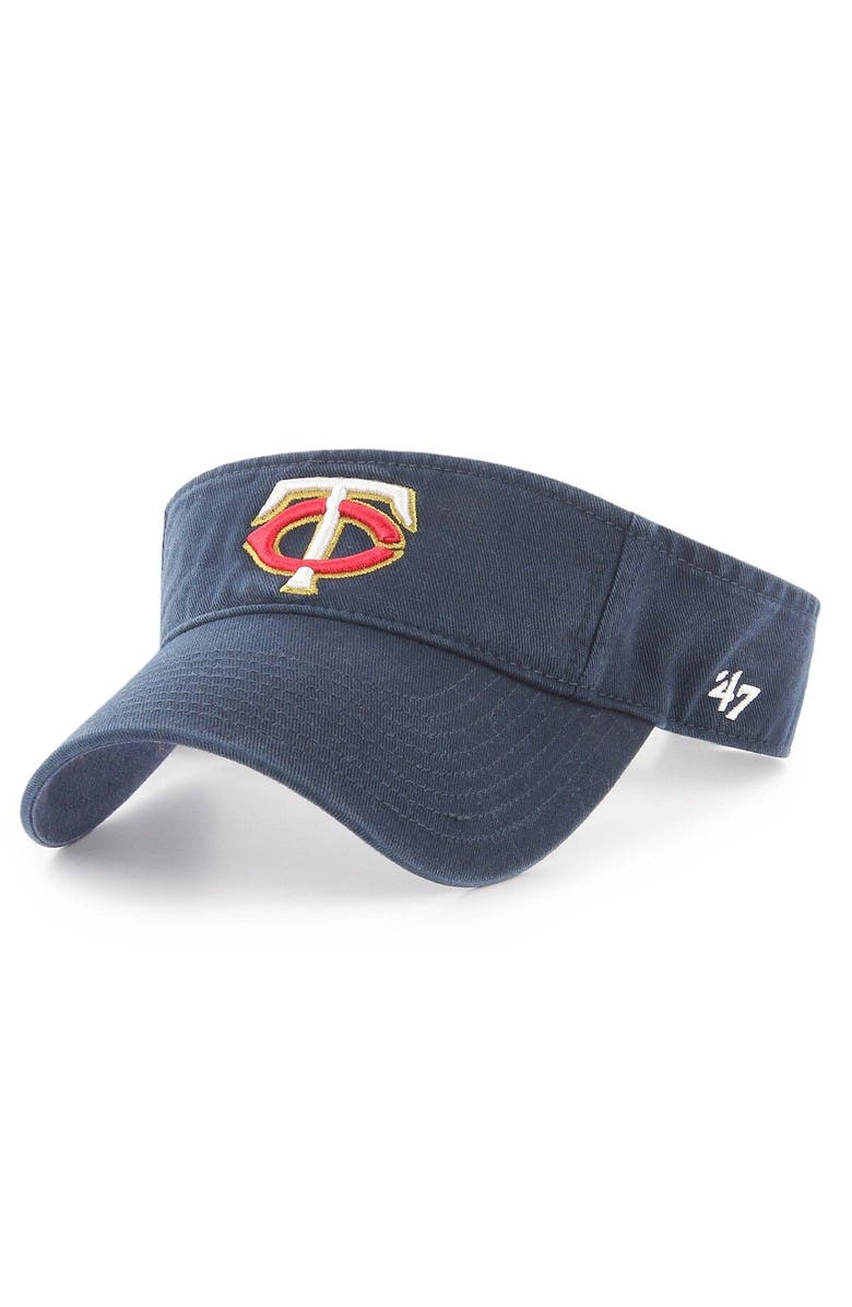 '47 Men's '47 Navy Minnesota Twins Clean Up Logo Visor, Main, color,