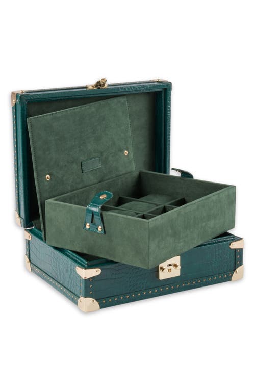 Bey-berk 8-watch Storage Case In Green Multi Color