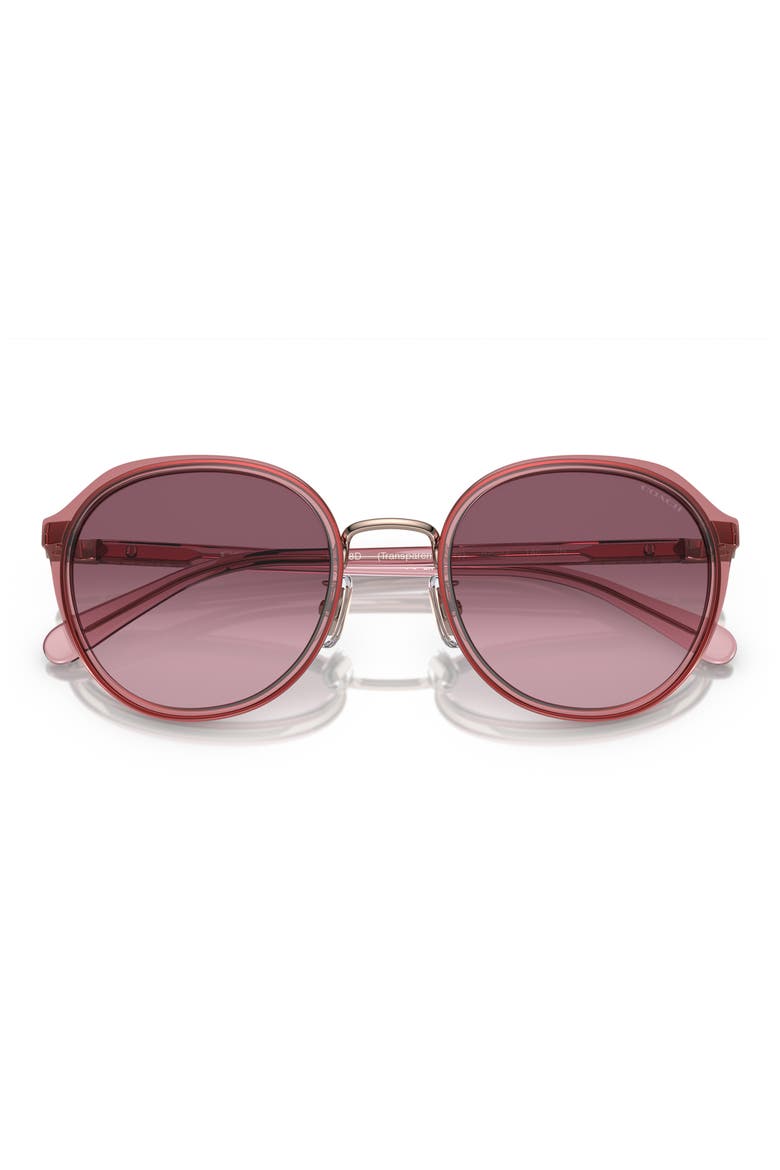 0HC7154 52mm Oval Sunglasses, Alternate, color, BERRY