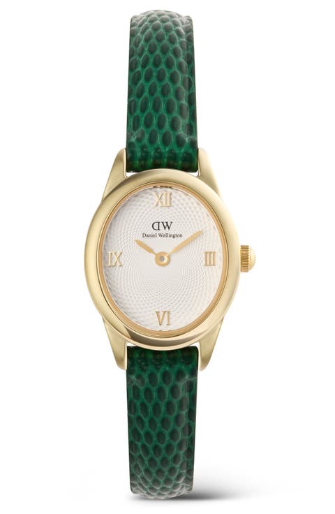 Ophelia Mini Leather Strap Watch, 22mm x 25.5mm