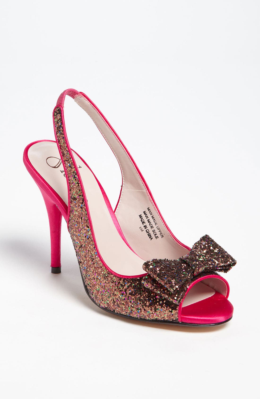 'Sparkle' Slingback, Main, color, MULTI FUCHSIA GLITTER