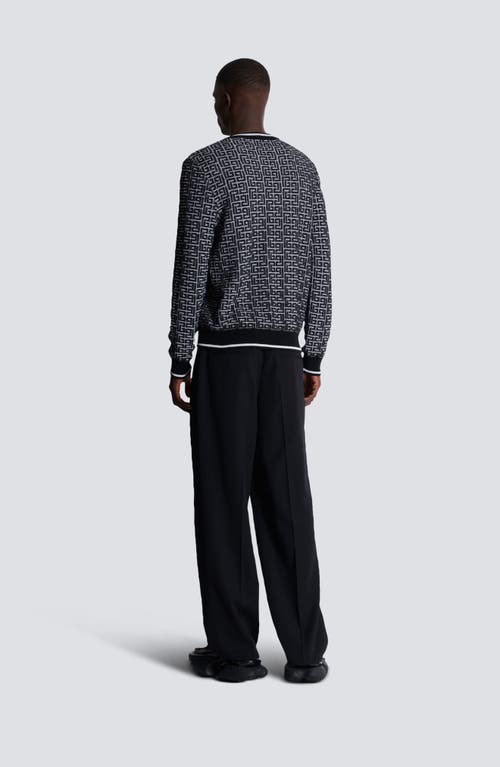 Shop Balmain Pb Labyrinth Knit Jumper