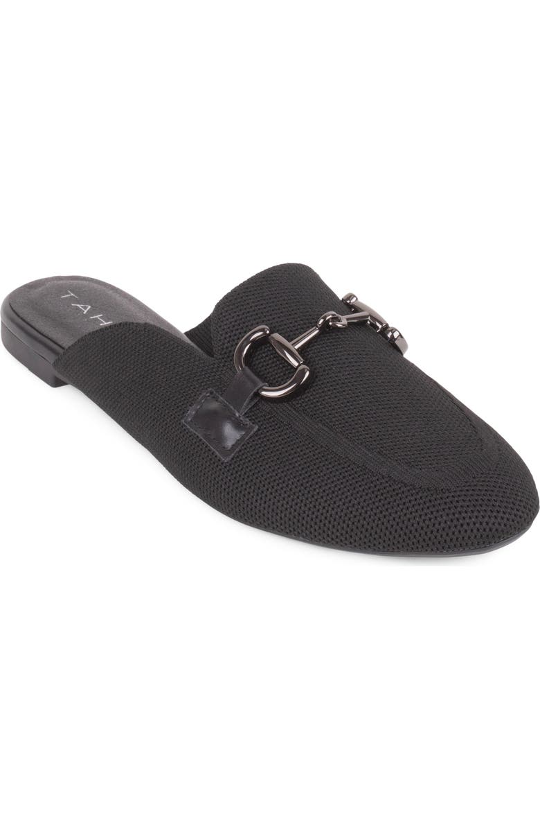 Tahari Augustine Bit Loafer Mule, Main, color, Black/Black