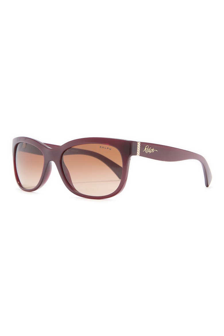 Pearl 56mm Sunglasses, Alternate, color, BURGUNDY / BROWN GRADIENT