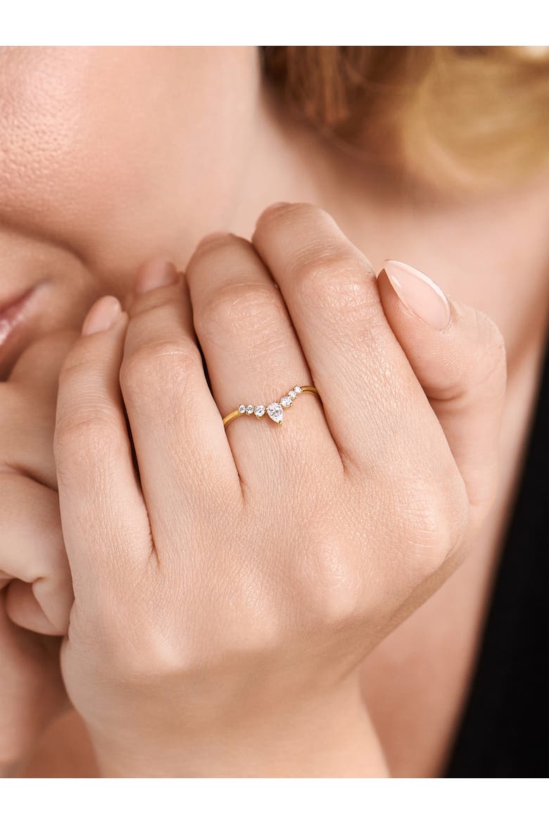 Tiara Lab Grown Diamond Ring in 14K Gold, Alternate, color, Yellow Gold
