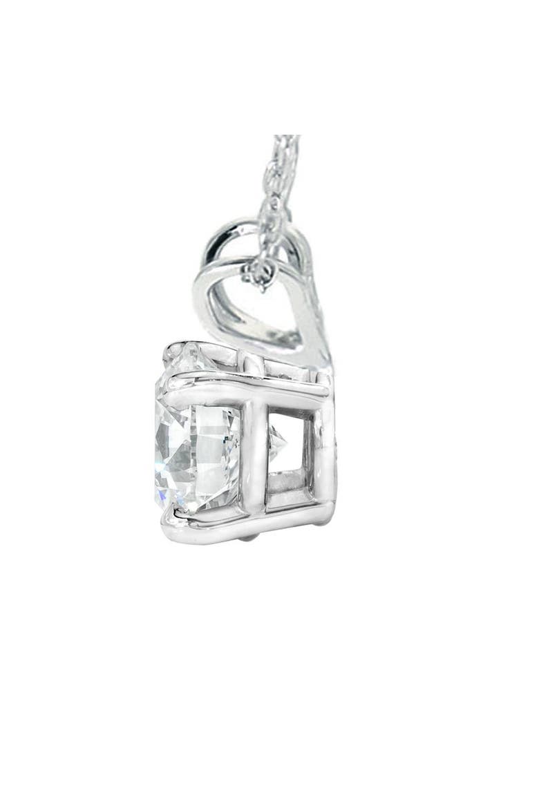 Certified 2 1/4ct Lab Grown Diamond Solitaire Pendant Gold Necklace, Alternate, color, 14k White Gold