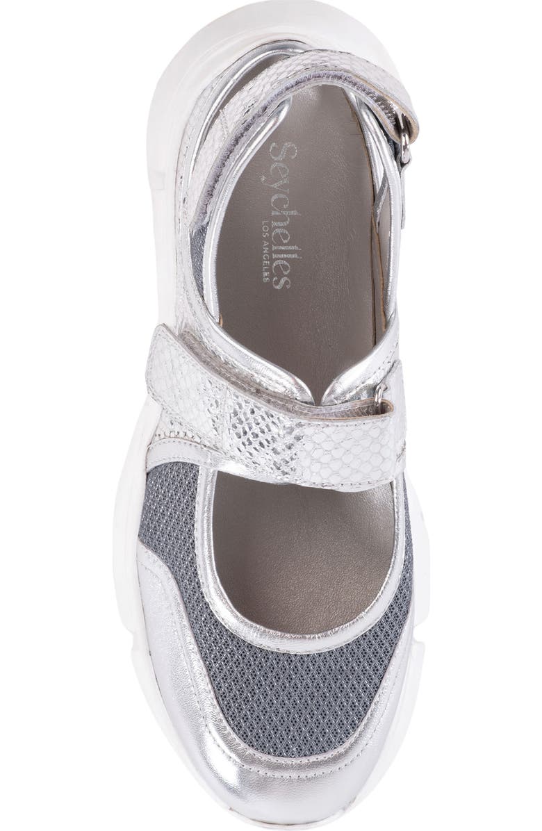 Seychelles Track Star Sneaker, Alternate, color, Silver/ Silver Leather