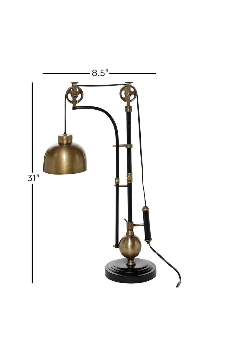 Black Metal Industrial Floor Lamp, Alternate, color, BLACK
