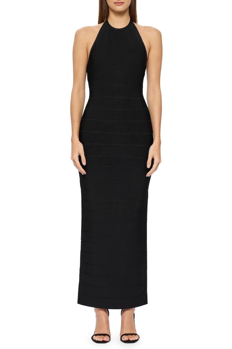 Bandage Gown, Main, color, BLACK
