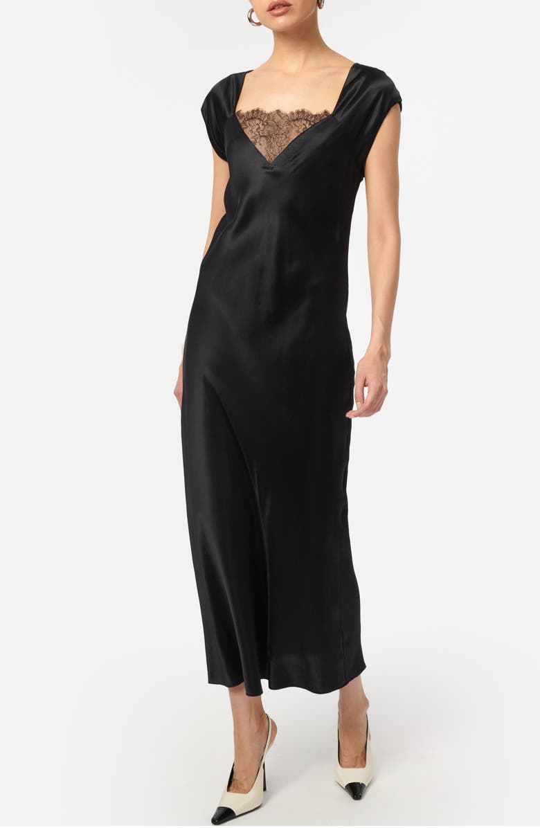 CAMI NYC Remy Silk Charmeuse Midi Dress, Alternate, color, 