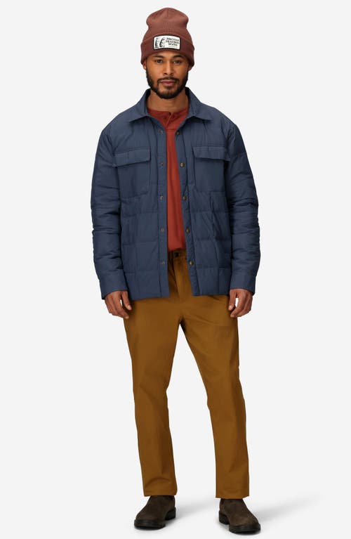 Marmot Ares 700 Fill Power Down Shacket In Blue