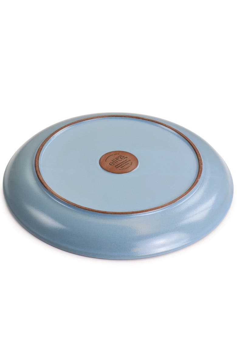 Gibson Elite Dumont 4 Piece Terracotta 10.8in Dinner Plate Set, Alternate, color, Light Blue