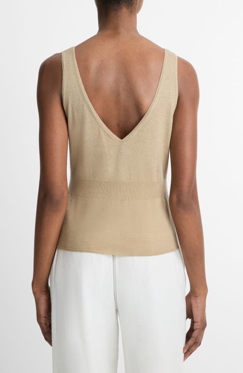 Vince Wool Blend Tank In Mojave
