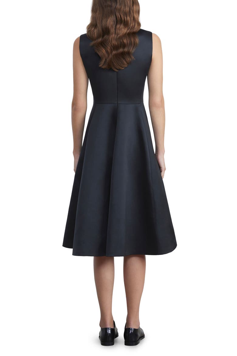 Sleeveless High-Low Fit & Flare Dress, Alternate, color, BLACK