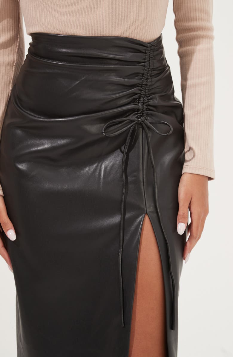 ASTR the Label Alondra Faux Leather Skirt, Alternate, color, 