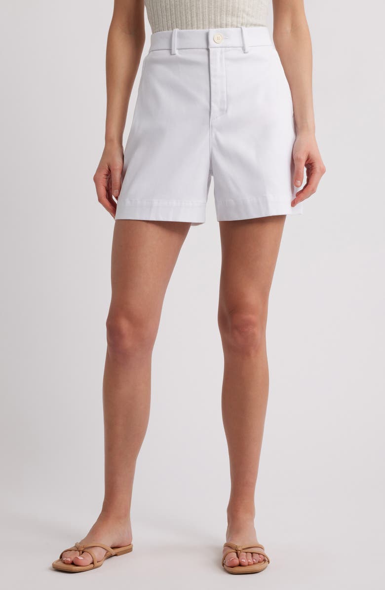 SPANX<sup>®</sup> SPANXsupersmooth<sup>™</sup> Stretch Twill Shorts, Main, color, Classic White