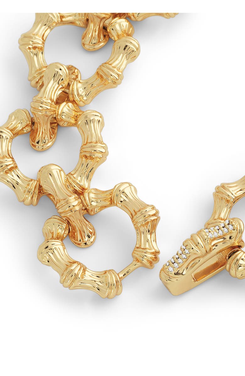 Anabel Aram Jewelry Bamboo Texture Chain Bracelet, Alternate, color, Gold