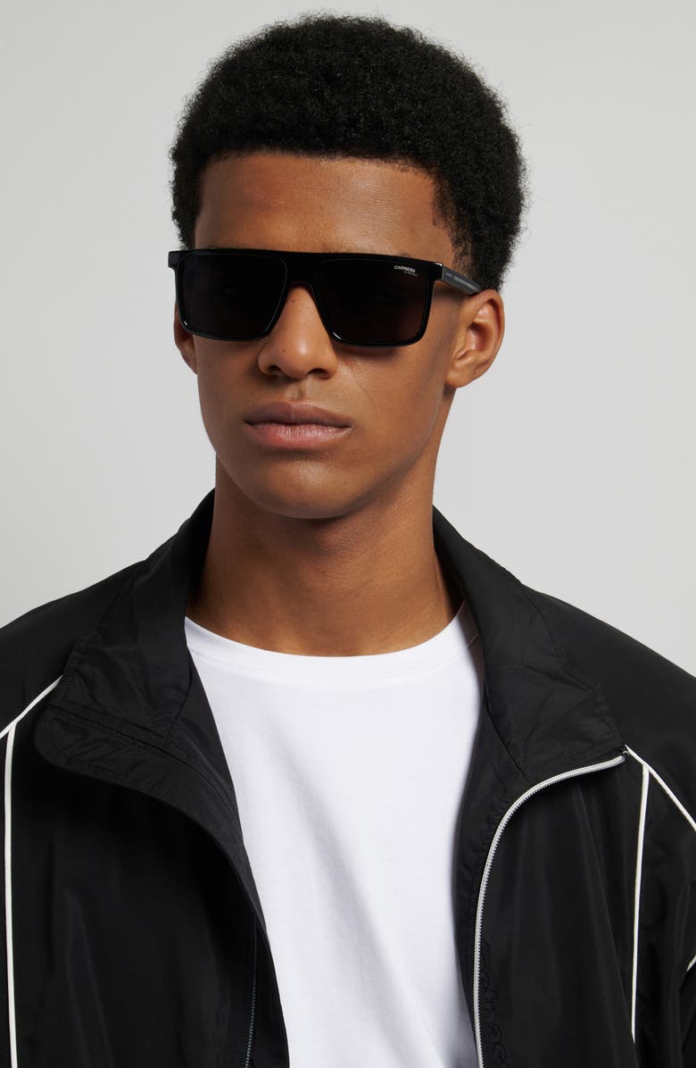 Carrera Eyewear 58mm C Sport Square Sunglasses, Alternate, color, Black/ Grey