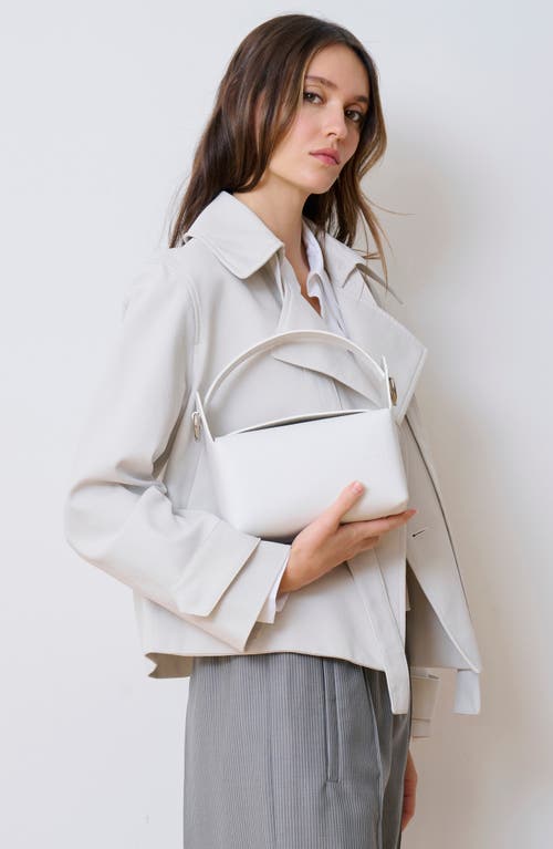 We-ar4 The Pastry Box 20 Leather Top Handle Bag In Optic White