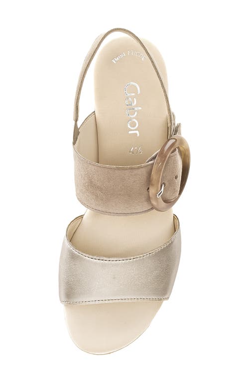 Gabor Strappy Wedge Sandal In Puder