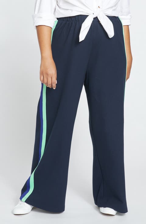 Stephanie Ponte Wide Leg Pants (Plus)