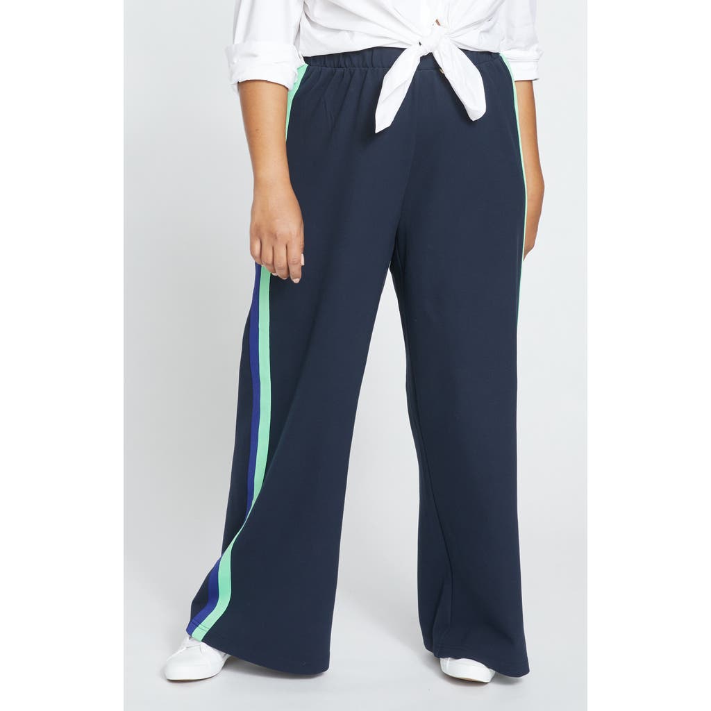 Universal Standard Stephanie Ponte Wide Leg Pants In Blue
