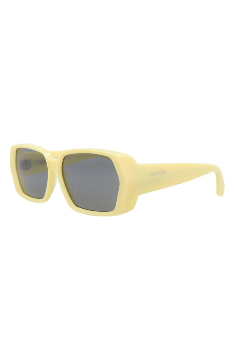 Alaïa Sunglasses, Alternate, color, Yellow Yellow Grey
