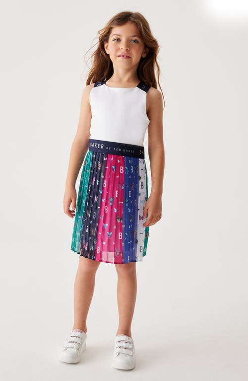 Baker By Ted Baker Kids' 3d Butterfly Fit & Flare Dress In White