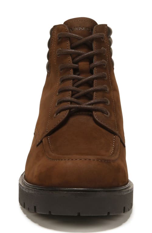 Vince Leonard Lugged Suede Boot In Brown