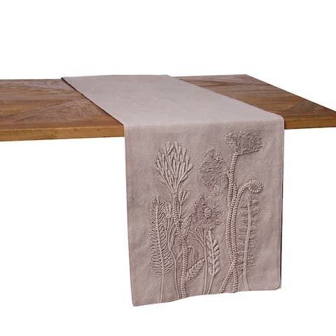Natural Blooms Vintage 100% Cotton Table Runner 14" x 72"