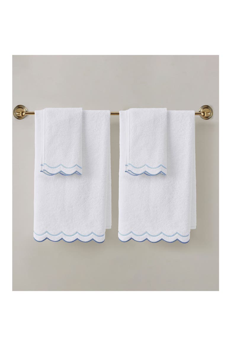 Scallop 4-Piece Towel Set, Alternate, color, BLUE