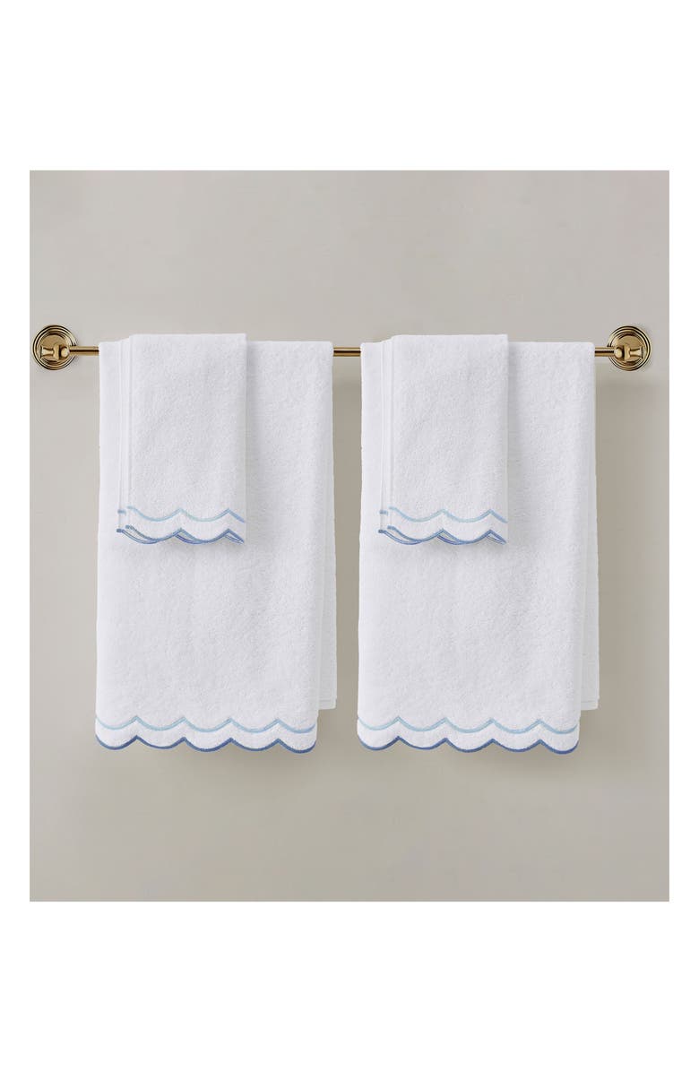 Peri Home Scallop 4-Piece Towel Set, Alternate, color, Blue