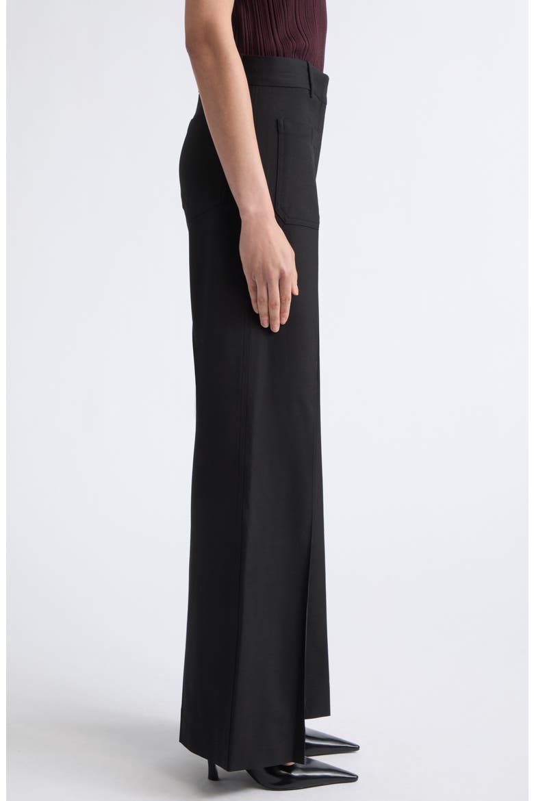 Alina High Waist Stretch Flare Pants, Alternate, color, BLACK