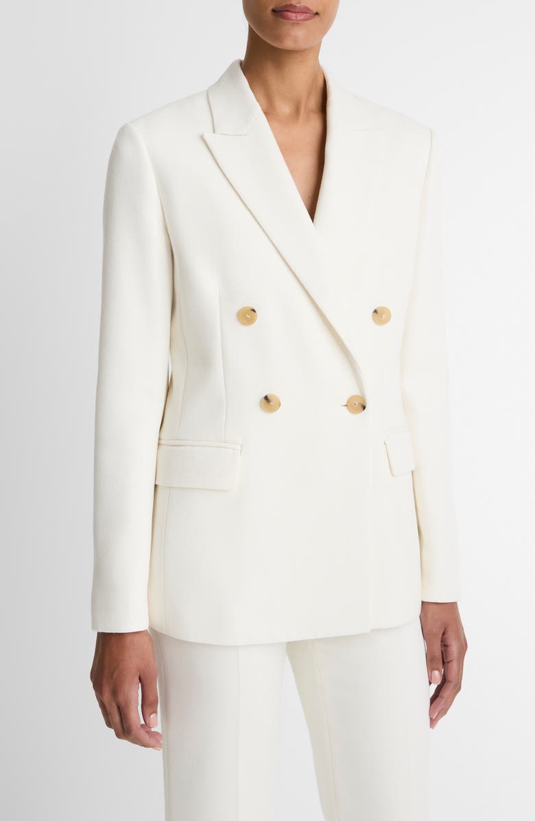 Vince Tailored Double Breasted Blazer, Alternate, color, Off White