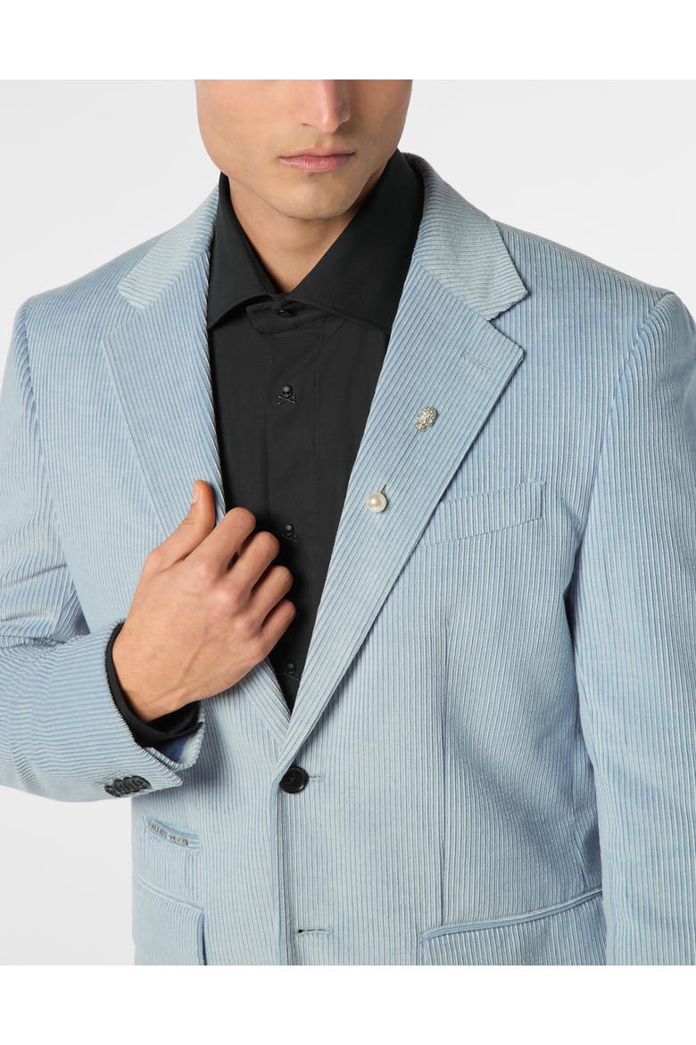 Velvet Gabardine Blazer Flicky Fit Men, Alternate, color, lightblue