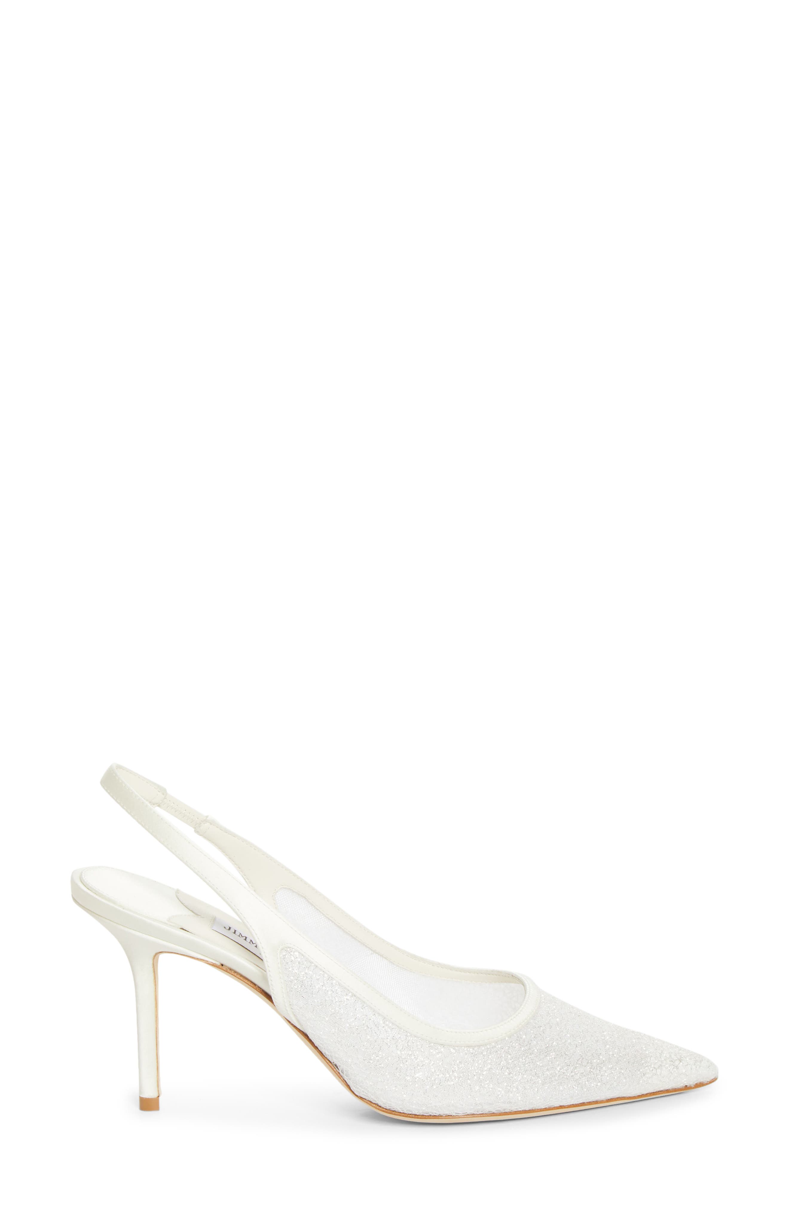 Jimmy Choo Love Pointed Toe Slingback Pump, Alternate, color, Ivory