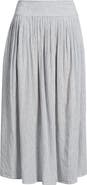 Caslon® Pull-On Linen Blend Midi Skirt
