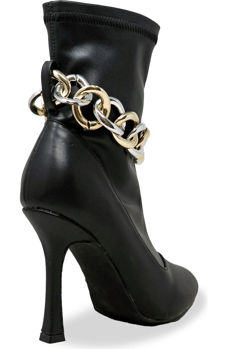 CHASE AND CHLOE Callisto Two-Tone Chain Bootie, Alternate, color,