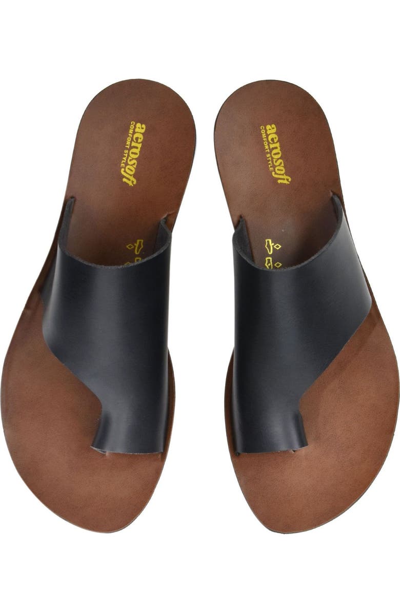 AEROSOFT Daffodil Vintage Thong Sandal, Alternate, color, Black