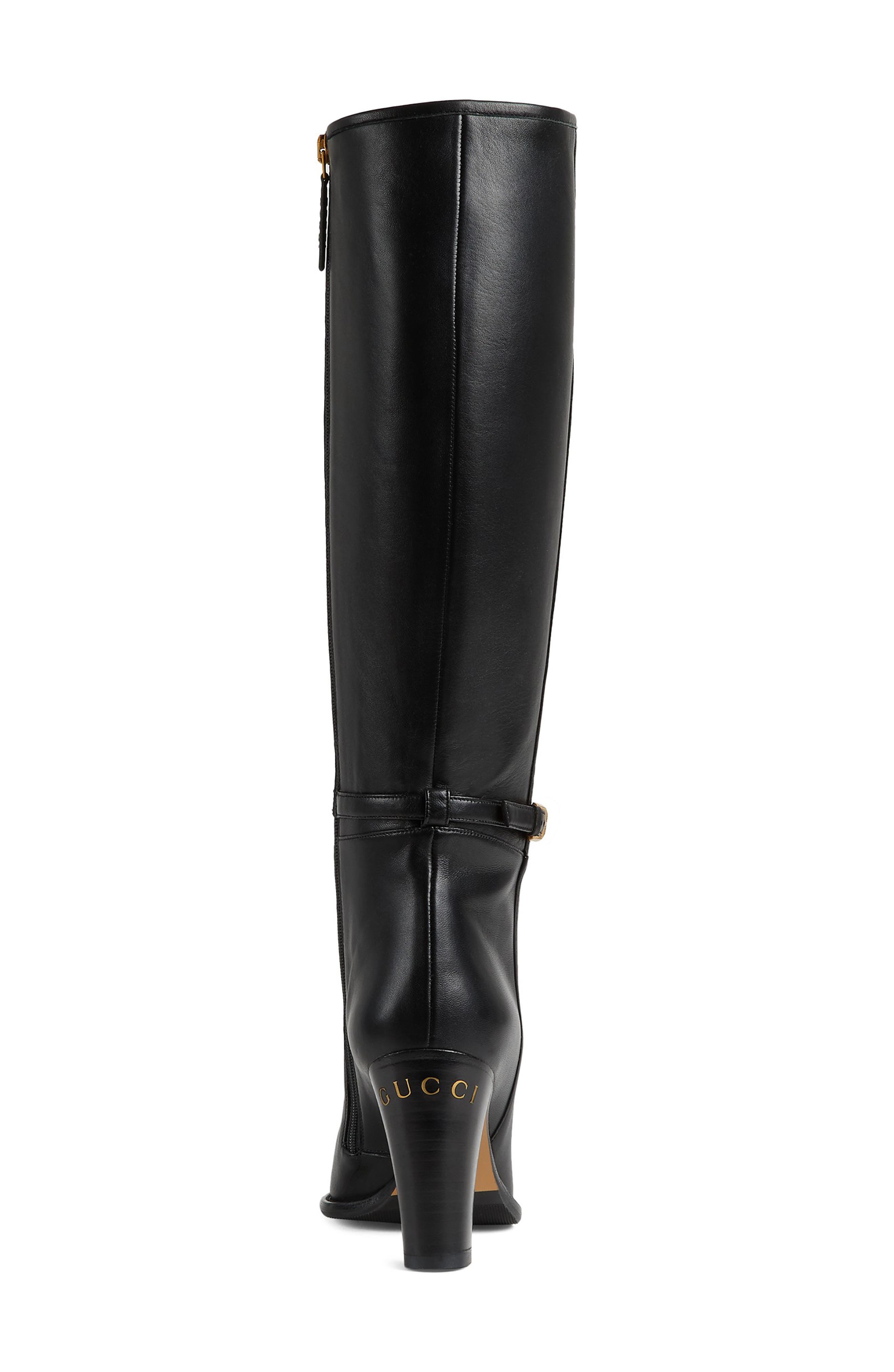 Gucci Finn Block Heel Tall Boot, Alternate, color, 