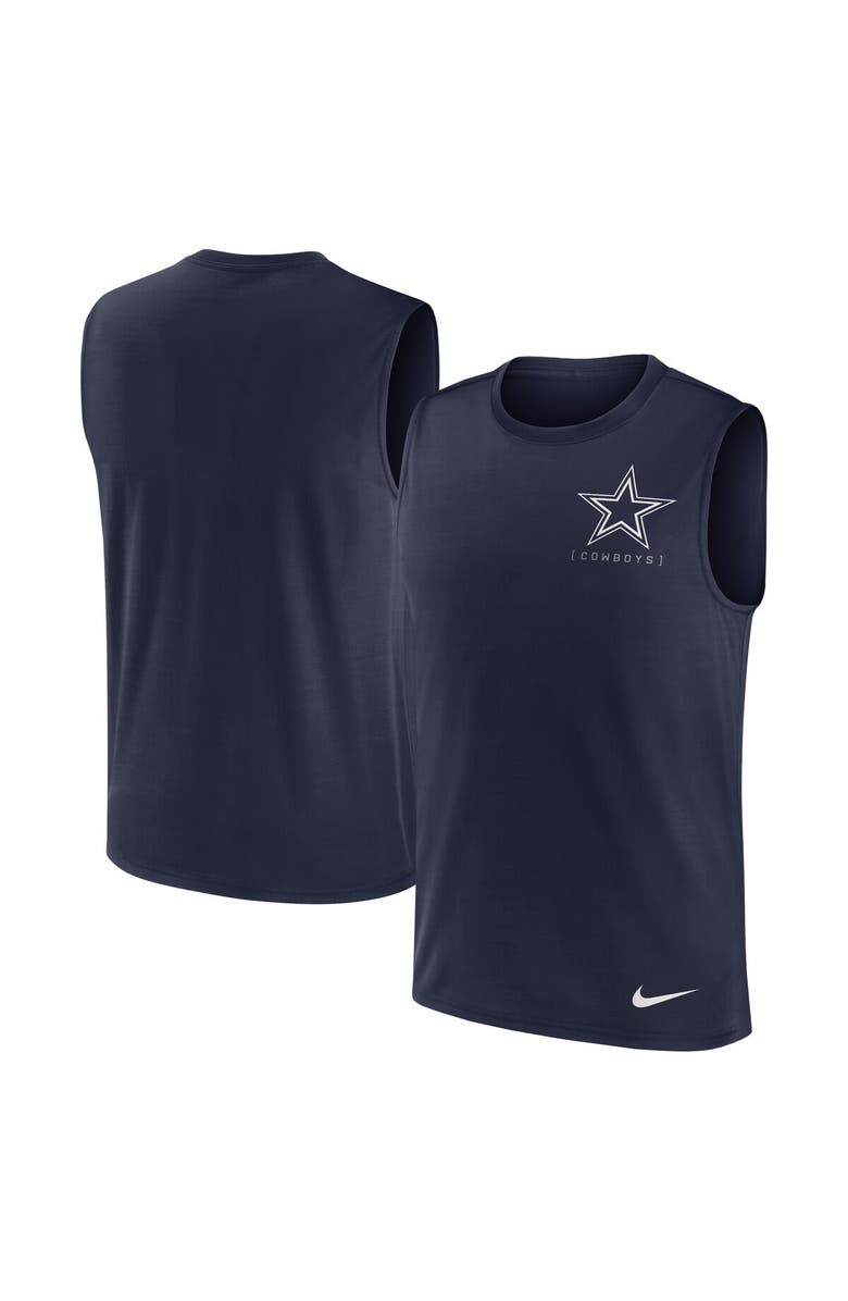 Nike Men's Nike Navy Dallas Cowboys Muscle Tank Top, Main, color, 
