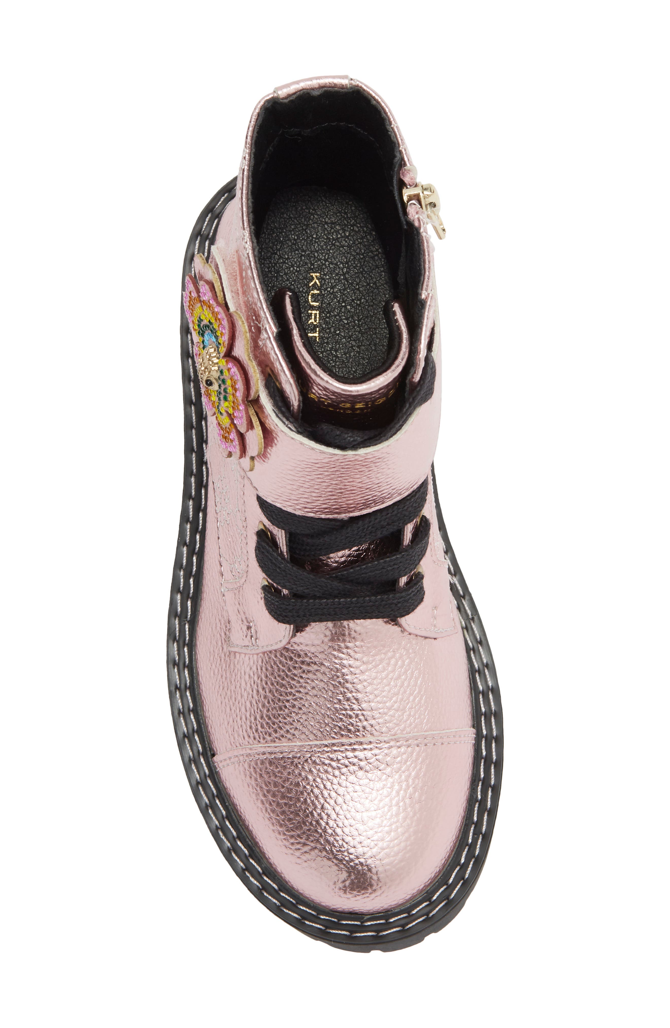 Kids' Flower Quilt Boot, Alternate, color, PINK