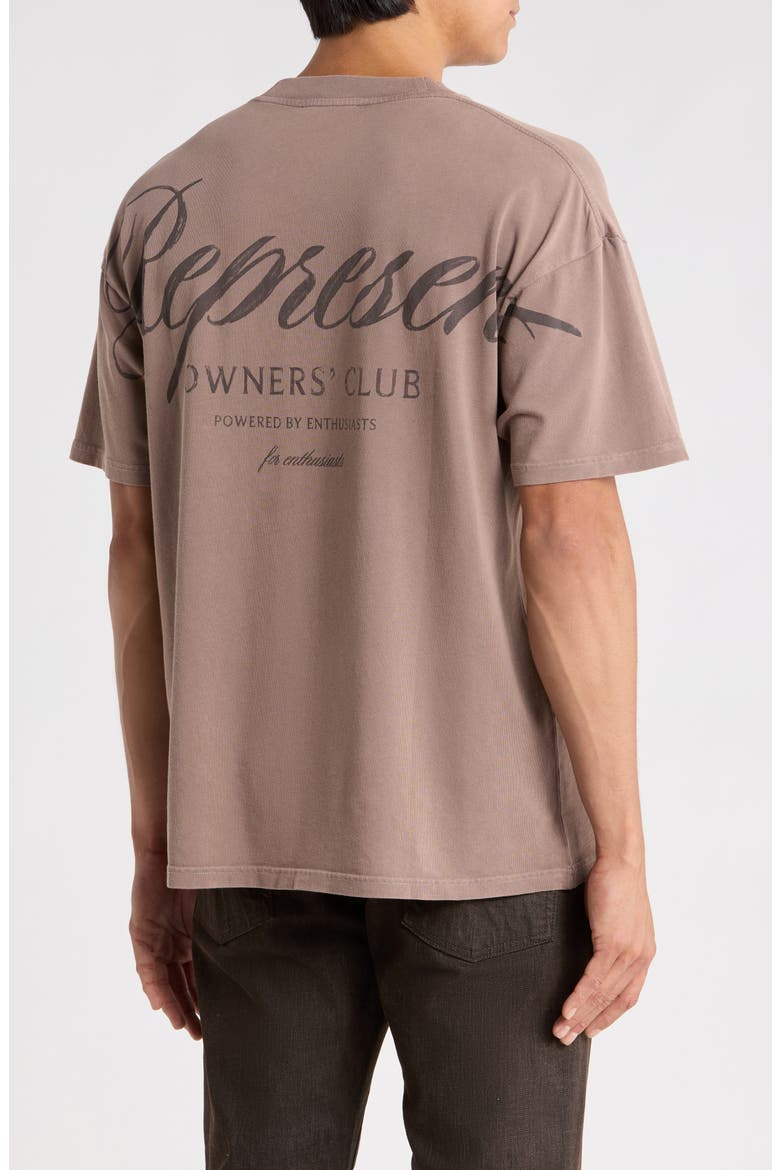 Owners' Club Script Graphic T-Shirt, Alternate, color, TRUFFLE