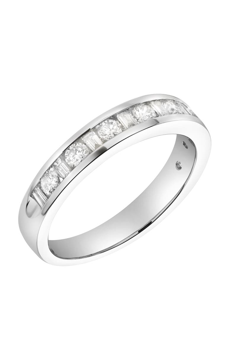 LuvMyJewelry Amber 14K Gold Round Diamond Studded Stackable Band Ring - 0.68cts, Alternate, color, 14K White Gold