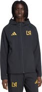 adidas Men's adidas  Black LAFC Tiro Travel Full-Zip Hooded Windbreaker